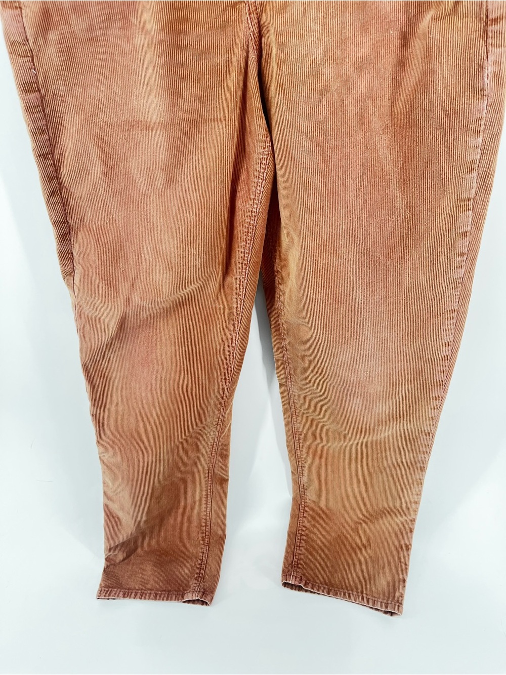 American Eagle Mom Straight Corduroy Pants 10 Long Brown Stretch High Rise - Picture 8 of 11